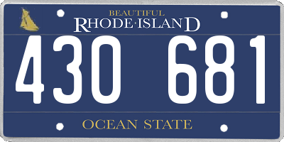 RI license plate 430681