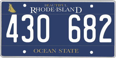RI license plate 430682