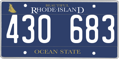 RI license plate 430683