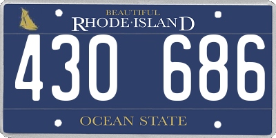 RI license plate 430686