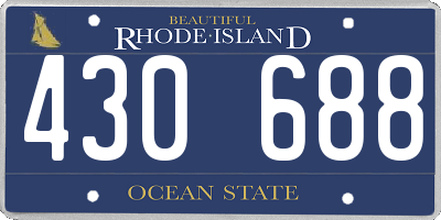 RI license plate 430688