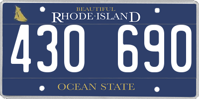 RI license plate 430690