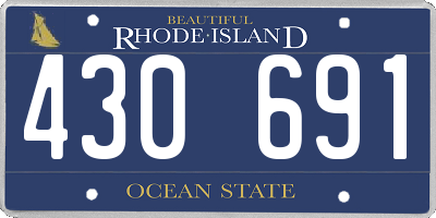 RI license plate 430691