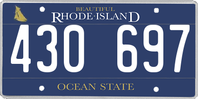 RI license plate 430697