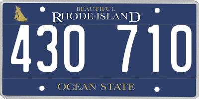 RI license plate 430710