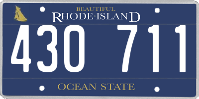 RI license plate 430711
