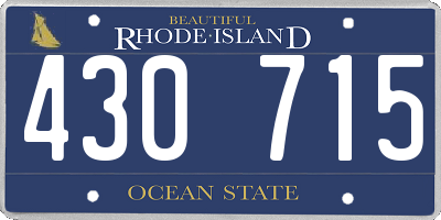 RI license plate 430715