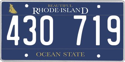 RI license plate 430719