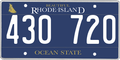RI license plate 430720
