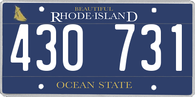 RI license plate 430731