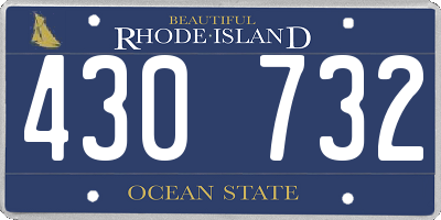 RI license plate 430732