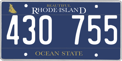 RI license plate 430755