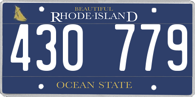 RI license plate 430779