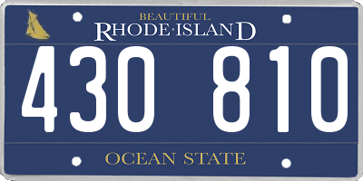 RI license plate 430810
