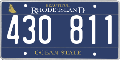 RI license plate 430811