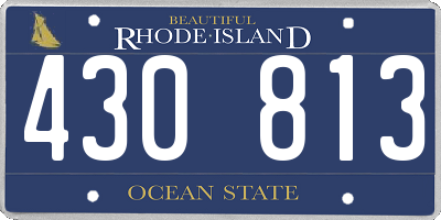 RI license plate 430813