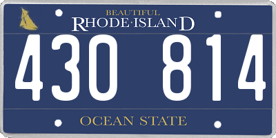 RI license plate 430814