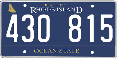 RI license plate 430815