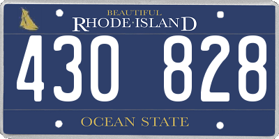 RI license plate 430828