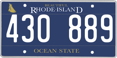 RI license plate 430889