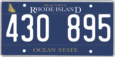 RI license plate 430895