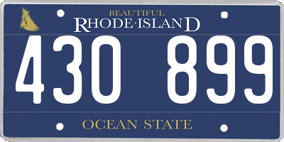 RI license plate 430899