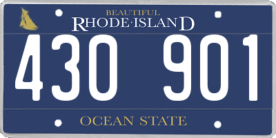 RI license plate 430901