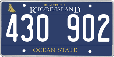 RI license plate 430902