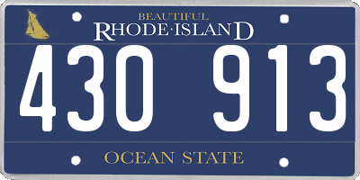 RI license plate 430913