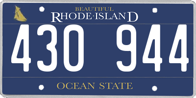 RI license plate 430944