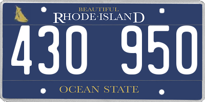 RI license plate 430950