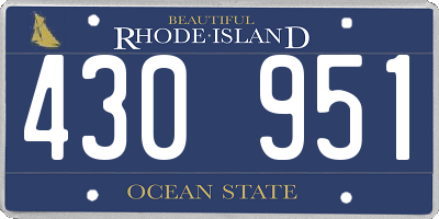 RI license plate 430951