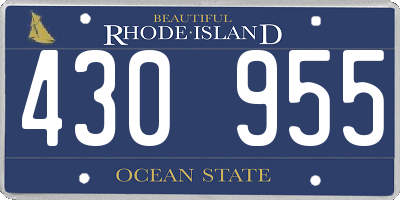 RI license plate 430955
