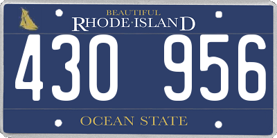 RI license plate 430956