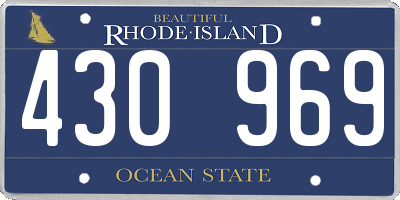 RI license plate 430969