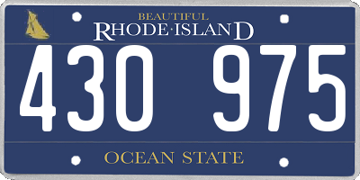 RI license plate 430975