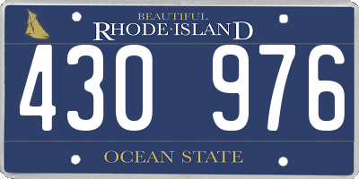 RI license plate 430976