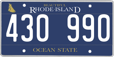 RI license plate 430990