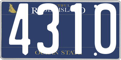 RI license plate 4310