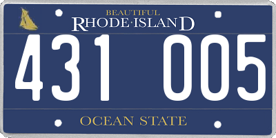 RI license plate 431005