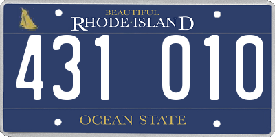 RI license plate 431010
