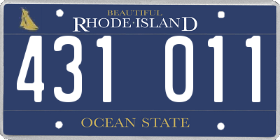 RI license plate 431011