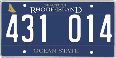 RI license plate 431014