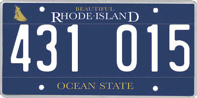 RI license plate 431015