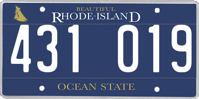 RI license plate 431019