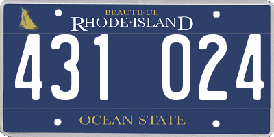 RI license plate 431024