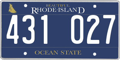 RI license plate 431027