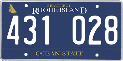 RI license plate 431028