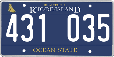 RI license plate 431035