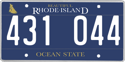 RI license plate 431044